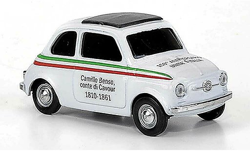 Fiat 500 L 1/43 Brumm VIVA Italia wit 150 Jahre D'Italia 1810-1861 1970 modelauto
