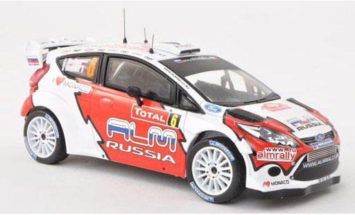 Ford Fiesta WRC 1/43 IXO No.6 ALM Russia Rally Monte Carlo 2012 E.Novikov/grijs.Giraudet modelauto