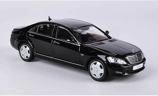 Mercedes Classe S Lang 1/43 Kyosho Langversion (V221) zwart modelauto