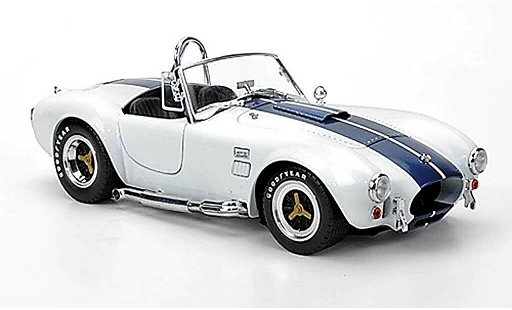 AC Cobra shelby 427 1/18 Shelby Collectibles S/C wit avec blueen bandes 1966 modelauto