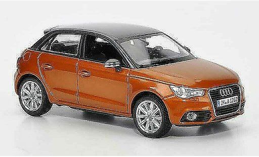 Audi A1 sportback 1/43 Kyosho oranje/grijs 2012 modelauto