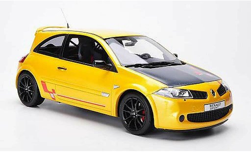 Renault Megane R26R 1/18 Ottomobile geel/carbon modelauto