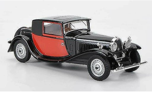 Bugatti 46 coupe fiacre 1/43 Luxcar zwart/rood 1929 modelauto