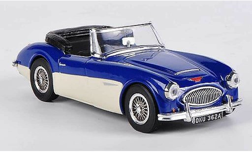 Austin Healey 3000 roadster 1/43 Vitesse open Ozean blauw/ivory modelauto