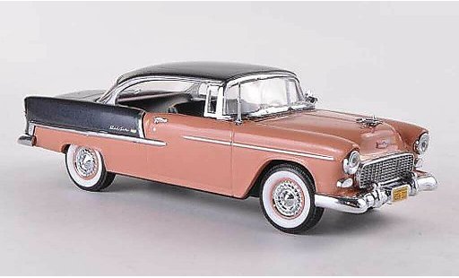 Chevrolet Bel Air Coupe 1/43 Vitesse 1955 2-Door Hardtop rood bruin/grijs modelauto