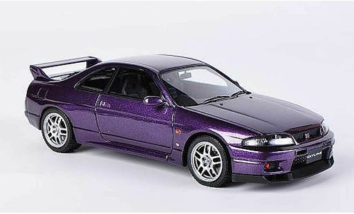 Nissan Skyline R33 1/43 HPI GT-R V-Spec lila RHD modelauto