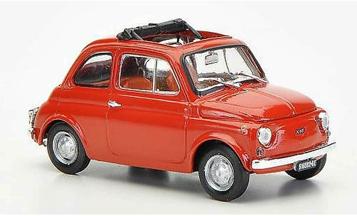 Fiat 500 R 1/43 Brumm roodbruin ge?ffnetes vouwdak 1972 modelauto