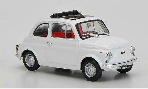 Fiat 500 R 1/43 Brumm wit ge?ffnetes vouwdak 1972 modelauto