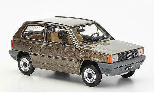 Fiat Panda 45S 1/43 Brumm bruin 1982 modelauto