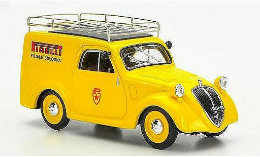 Fiat 500 B 1/43 Brumm Furgoncino Pirelli Filiale di Bologna Assistenza Mille Miglia 1950 modelauto