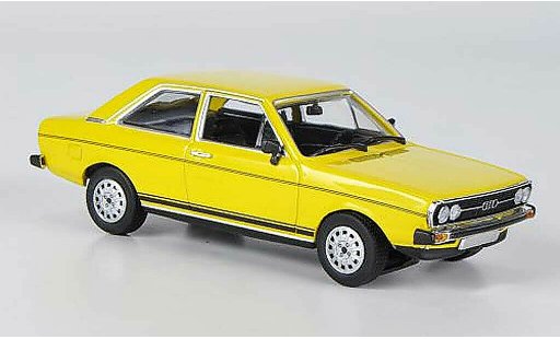 Audi 80 gt 1/43 Minichamps geel 1972 modelauto
