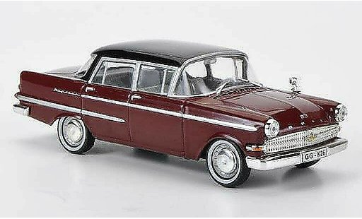 Opel Kapitan P2.6 1/43 WhiteBox rood/zwart modelauto