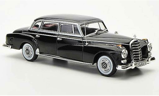 Mercedes 300 Base 1/43 WhiteBox zwart 1957 modelauto
