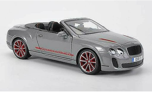 Bentley Continental Supersports Convertible ISR 1/18 Burago Cabriolet grijs Sondermodell modelauto