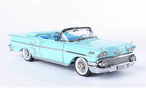 Chevrolet Bel Air Convertible 1/43 Neo 1958 Impala Cabriolet turquoise modelauto