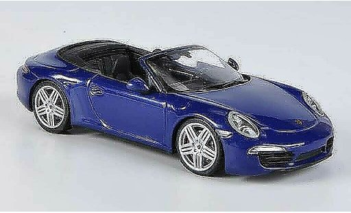 Porsche 911 Carrera 4 1/43 Minichamps Cabriolet blauw 2012 modelauto