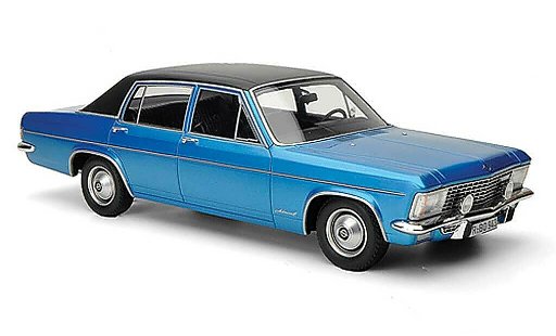 Opel Admiral B 1/18 BoS Models 2800S blauw/zwart gelimiteerd Auflage 1.000 1971 modelauto