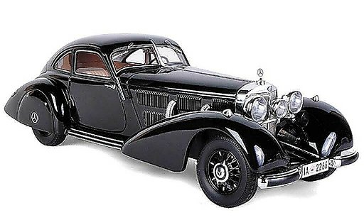 Mercedes 540 K Base 1/18 BoS Models Autobahn-Kurier zwart gelimiteerd Auflage 2.000 stuk 1935 modelauto