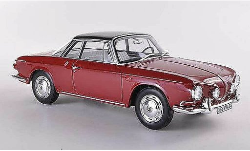 Volkswagen Karmann Ghia Base 1/18 BoS Models Ghia T34 rood/zwart gelimiteerd Auflage 1.000 1961 modelauto