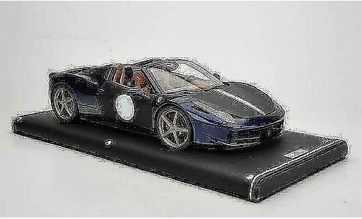 Ferrari 458 Italia Spider 1/18 MR Collection blauw/mat zwart modelauto