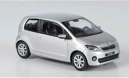 Skoda Citigo 3 portes 1/43 Abrex grijs Leaf 3- 2012 modelauto