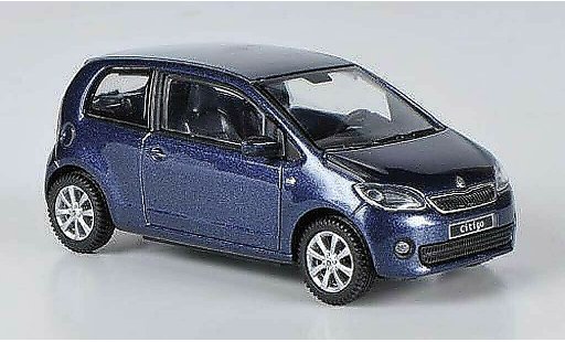 Skoda Citigo 3 portes 1/43 Abrex blauw 3- 2012 modelauto