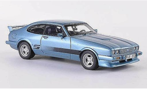 Ford Capri 2.8 Turbo 1/43 Neo MK III Tuning S-Version blauw 1981 modelauto