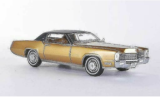 Cadillac Eldorado Coupe 1/43 Neo 2-Door gold/zwart 1968 modelauto