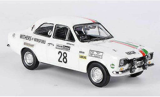 Ford Escort MK1 1/43 Trofeu Mexico No.28 Withers of WinsWelsh Rally 1972 Hill/Wood modelauto