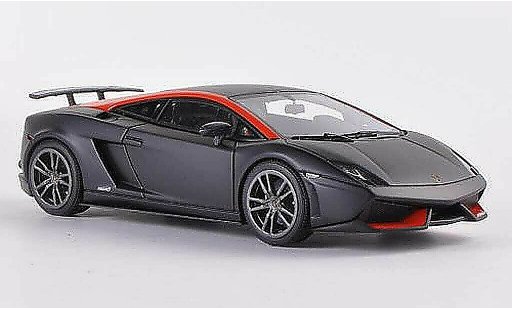 Lamborghini Gallardo LP570-4 1/43 Look Smart Superleggera zwart/oranje modelauto