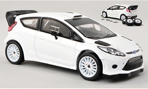 Ford Fiesta WRC 1/43 IXO wit Plain Body Version 2009 modelauto