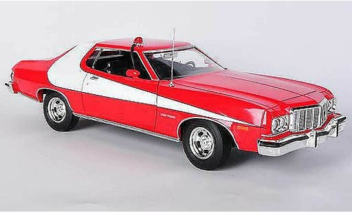 Ford Gran Torino Starsky and Hutch 1/18 Greenlight rood/wit & 1974 modelauto