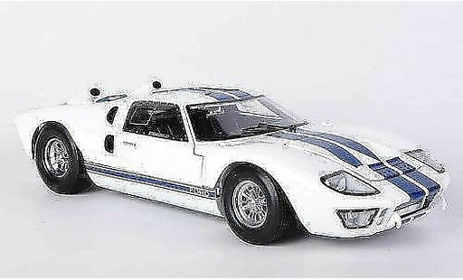 Ford GT40 Mk II 1/18 Shelby Collectibles GT 40 MkII wit/blauw 1966 modelauto