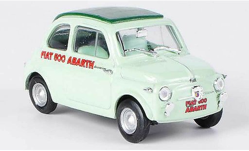 Fiat 500 Abarth 1/43 Brumm groen/groen vouwdak geschlosssen 1958 modelauto