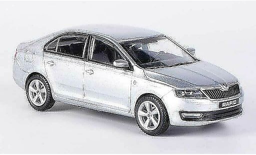 Skoda Rapid Base 1/43 Abrex grijsgrijs 2012 modelauto