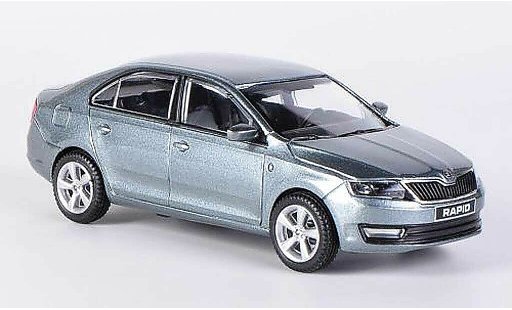 Skoda Rapid Base 1/43 Abrex antraciet 2012 modelauto