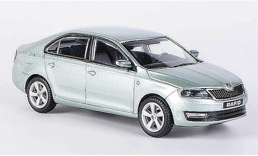 Skoda Rapid Base 1/43 Abrex grijsgroen 2012 modelauto