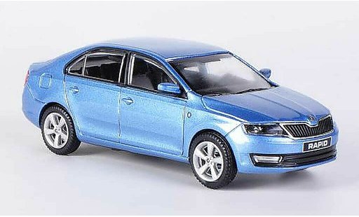 Skoda Rapid Base 1/43 Abrex blauw 2012 modelauto