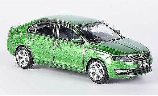 Skoda Rapid Base 1/43 Abrex groen 2012 modelauto