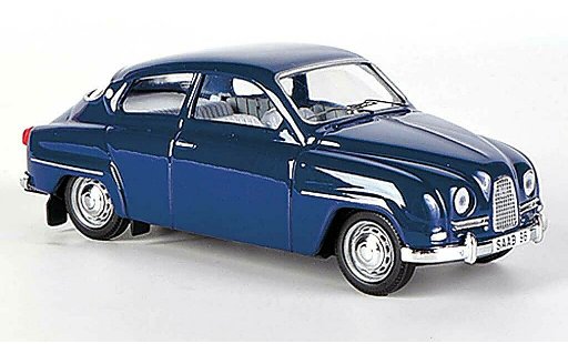 Saab 96 Base 1/43 Skandinavisk blauw 10 modelauto