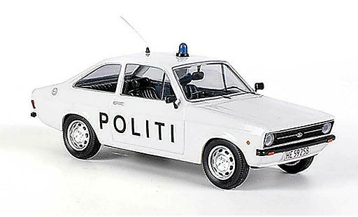 Ford Escort Berlina 1/43 Skandinavisk Politi Politie (DK) modelauto