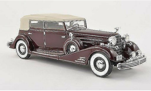 Cadillac Fleetwood Phaeton 1/43 Neo Allweather zwart-rood/zwart-beige 1933 modelauto
