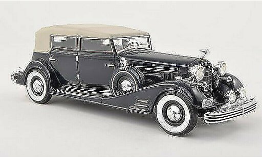 Cadillac Fleetwood Phaeton 1/43 Neo Allweather Pheaton zwart-blauw limitee edition 300 piece 1933 modelauto