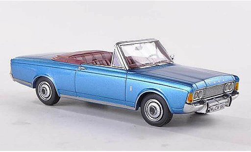 Ford Taunus 17M P7 1/43 Neo (P7b) 26M Cabriolet Deutsch blauw gelimiteerd Auflage 300 stuk modelauto