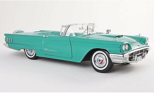 Ford Thunderbird Squarebird 1/18 Sun Star Cabriolet zwart-turquoise modelauto
