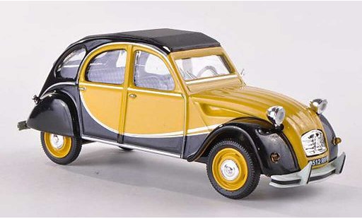 Citroen 2CV V6 1/43 Vitesse Charleston geel/zwart 1982 modelauto