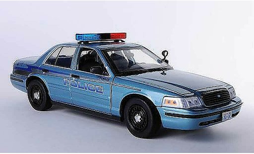 Ford Crown Police Interceptor 1/18 Greenlight Victoria Forks Politie Twilight - Charlie's Politie Cruiser modelauto