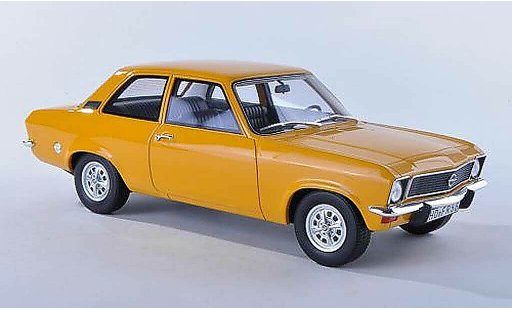 Opel Ascona A Base 1/18 BoS Models zwart-geel 2-portes limitee edition 1.000 piece 1973 modelauto