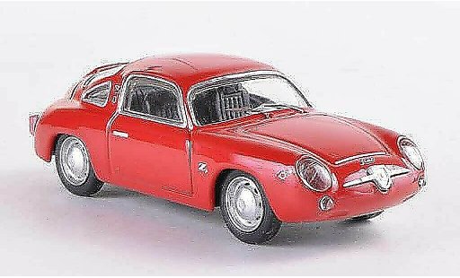 Fiat 750 Abarth 1/43 Best Zagato rood 1958 modelauto