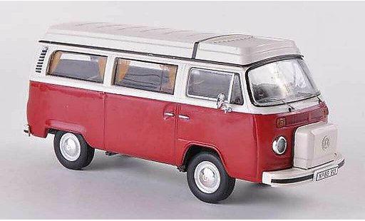 Volkswagen T2 B 1/43 Premium ClassiXXs Camping Westfalia rood/beige modelauto